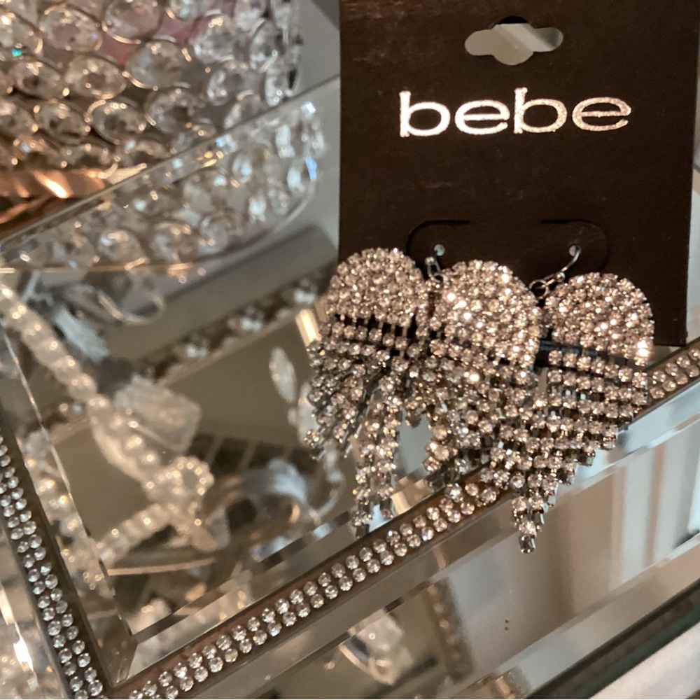 Beautiful Bebe earrings all Swarovski crystals